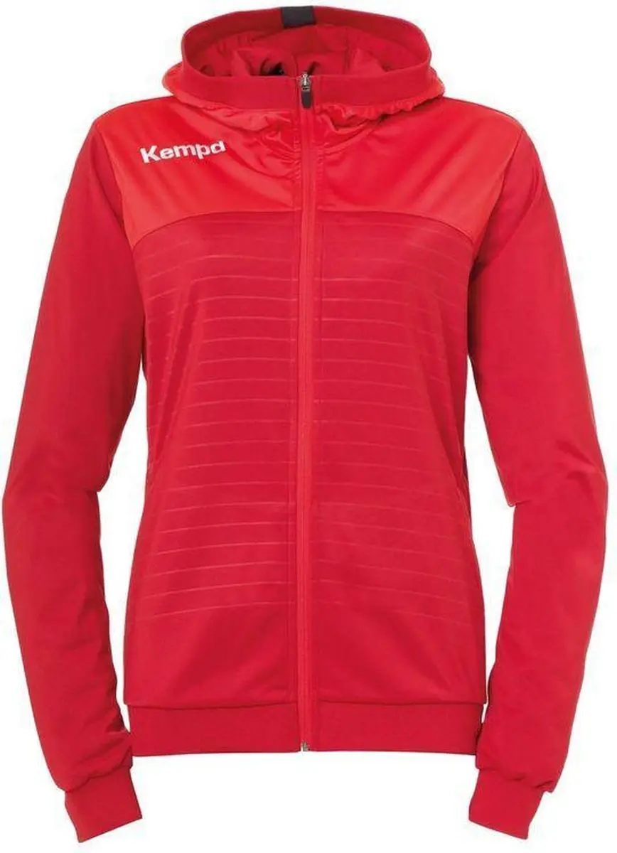 Kempa Emotion 2.0 Jas met Capuchon Dames Chili Rood-Rood Maat XS