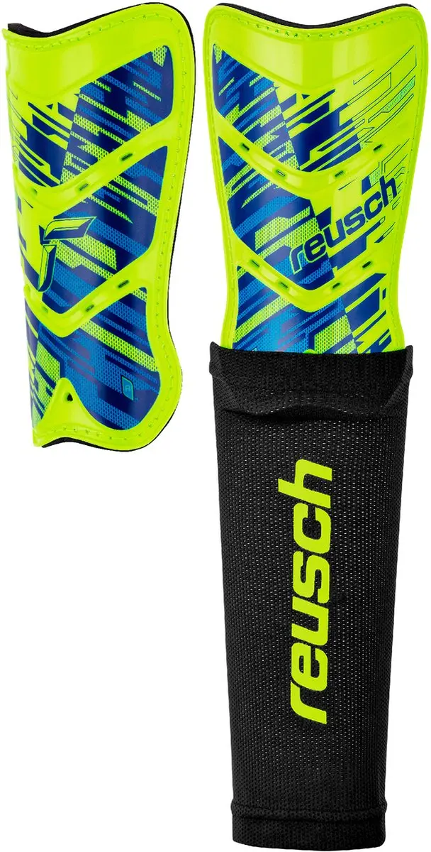 Reusch Attrakt Supreme Schienenbeinschoner - Geel-Blauw XXS - afbeelding 2 van 6