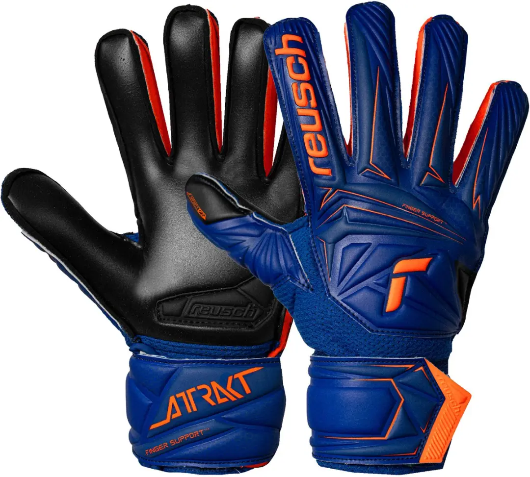 Reusch Attrakt Infinity Finger Support Junior Sharp Blue Keepershandschoenen Kin