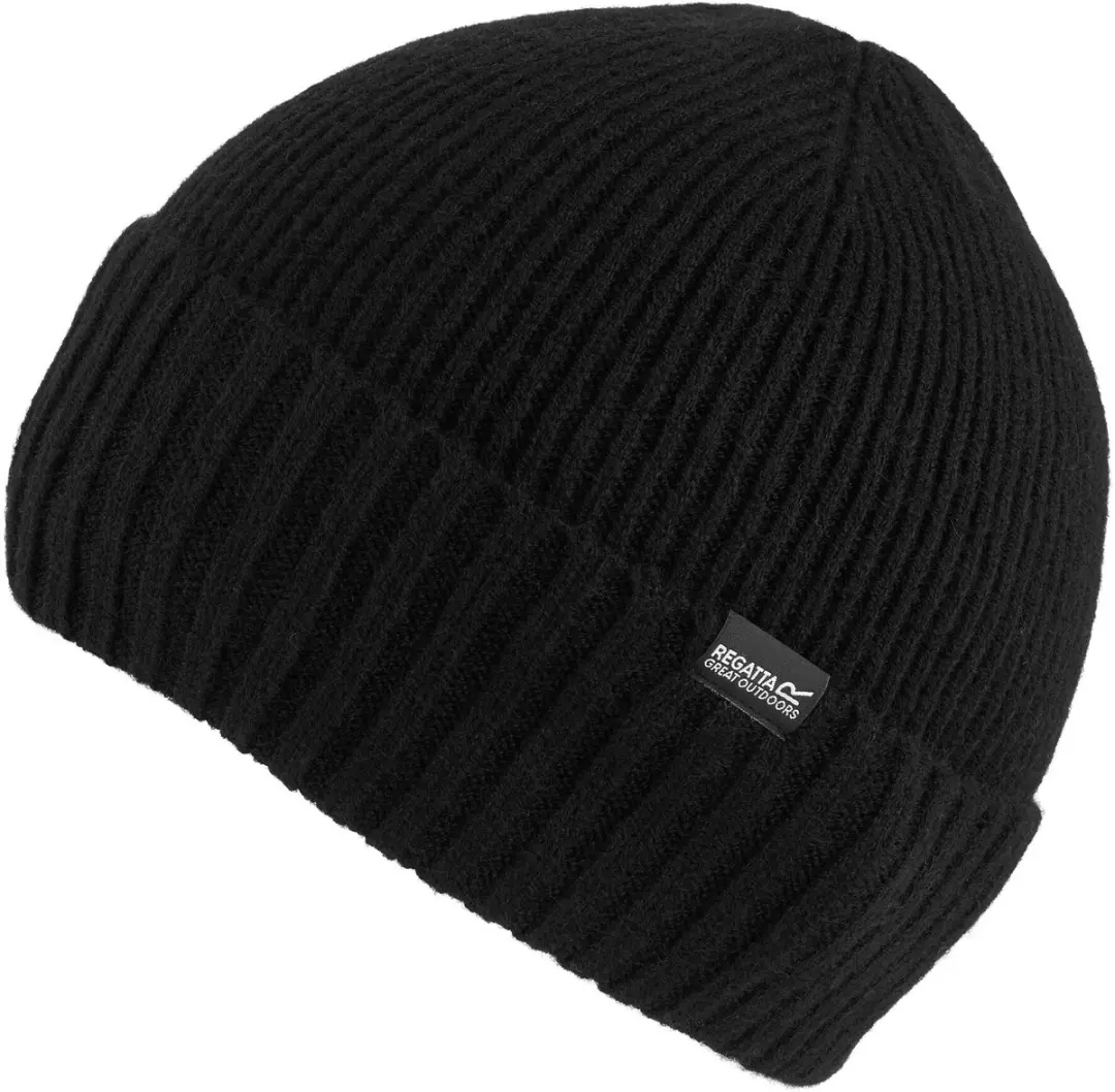 Regatta Basic Geribde Beanie - Zwart