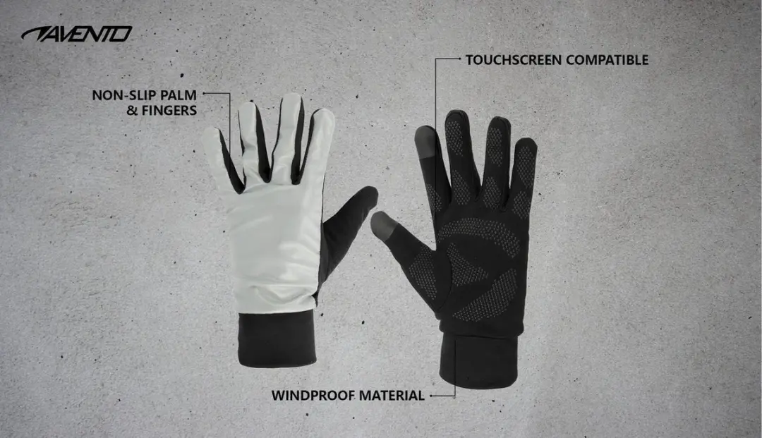 Avento Sporthandschoenen Reflecterend Winddicht - XL/XXL - afbeelding 3 van 4