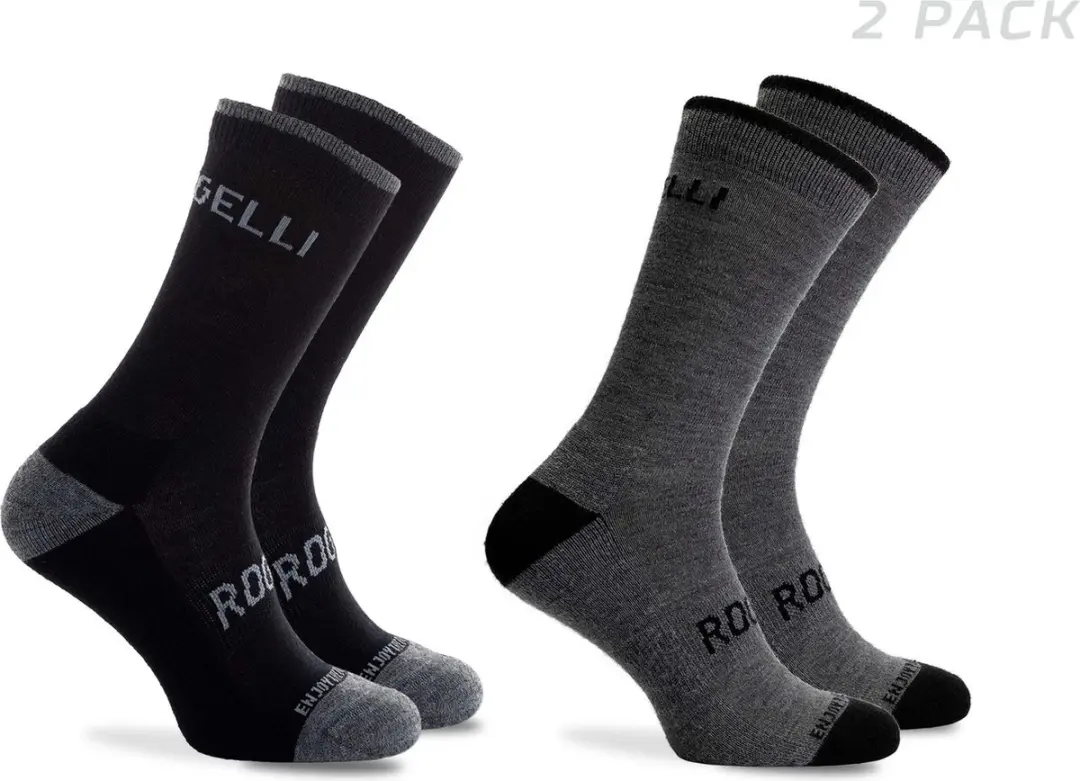 Rogelli Merino Wool Dames en Heren 2 pack Fietssokken