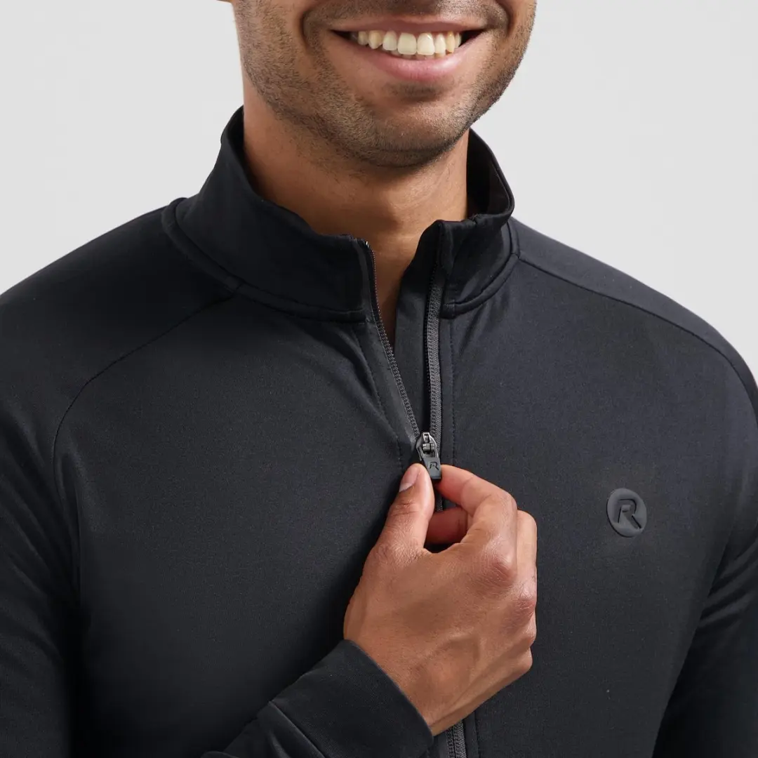Rogelli Essential II Heren Fietsshirt - Lange Mouw - Zwart