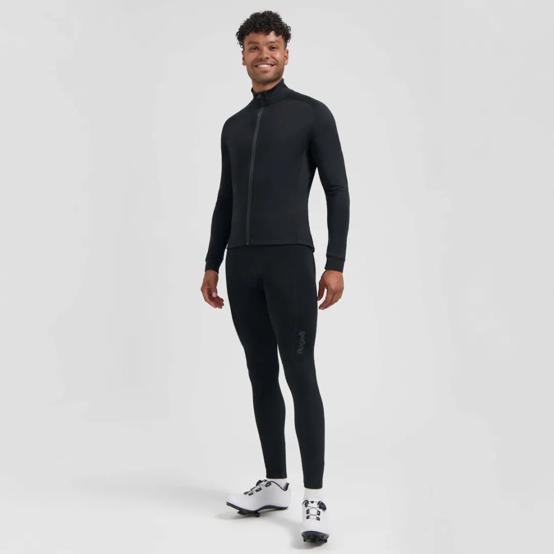 Rogelli Essential II Heren Fietsshirt - Lange Mouw - Zwart
