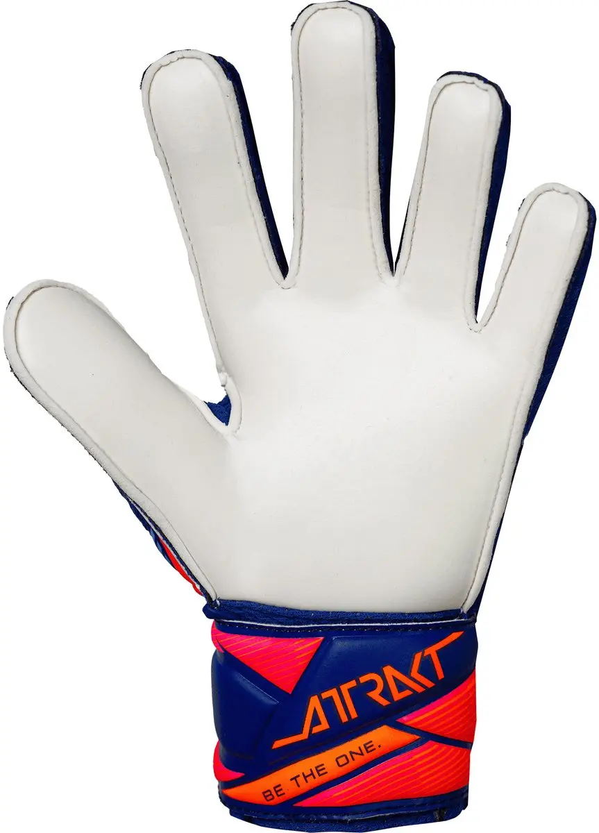 Reusch Attrakt Solid Keepershandschoenen - Kindermaat 5 - Sharpblu/Wit/Shock Oranje