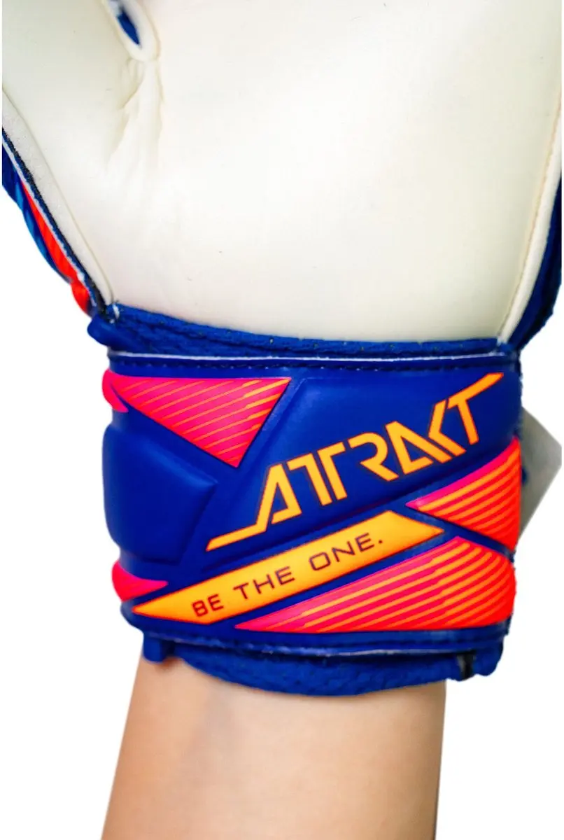 Reusch Attrakt Solid Keepershandschoenen - Kindermaat 5 - Sharpblu/Wit/Shock Oranje