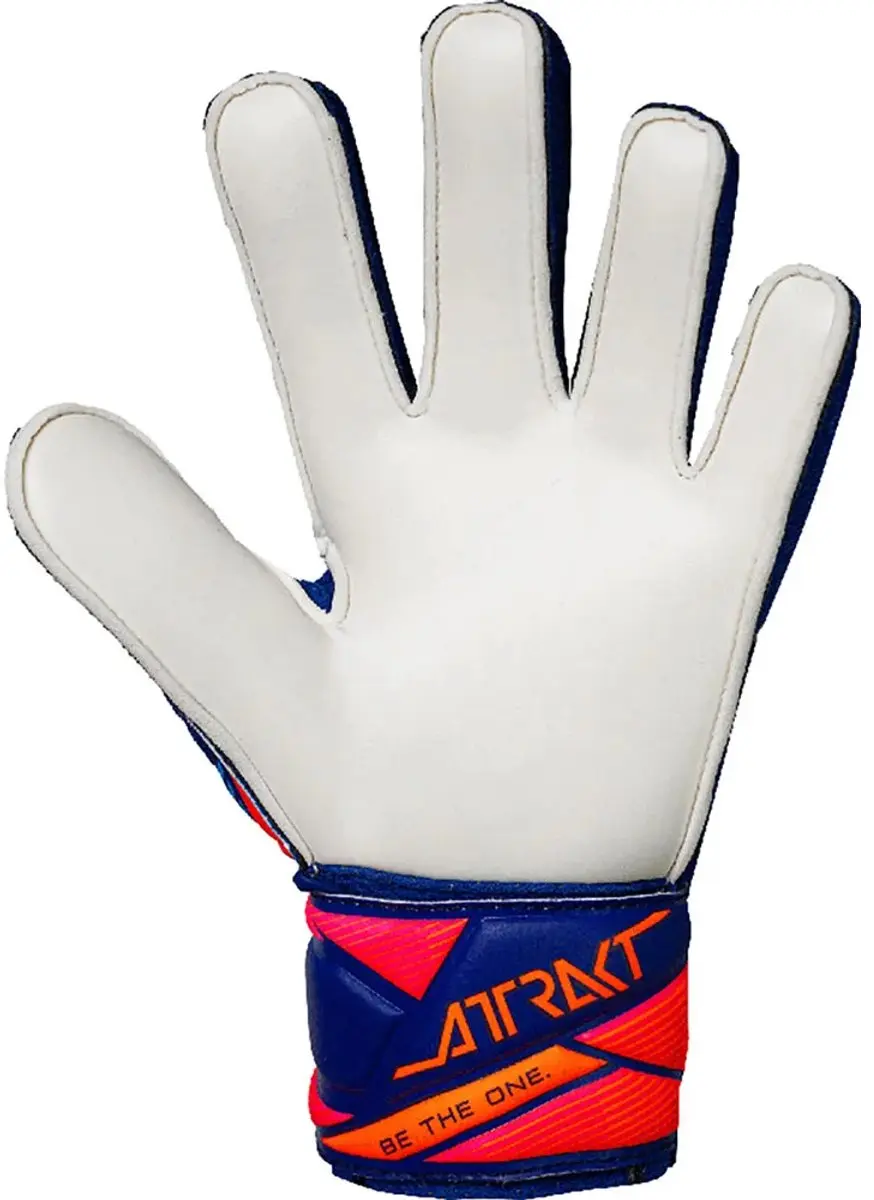 Reusch Attrakt Solid Keepershandschoenen - Kindermaat 5 - Sharpblu/Wit/Shock Oranje