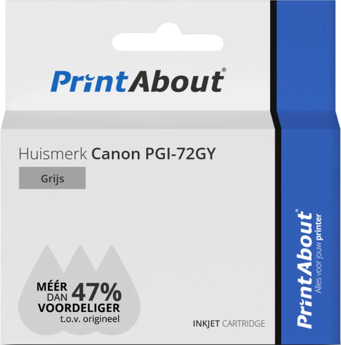 PrintAbout PGI-72GY Inktcartridge Grijs - 15ml - Canon