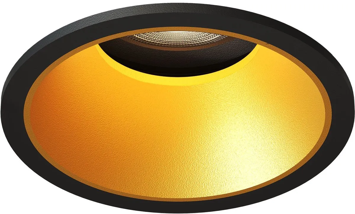 LEDVION LED Inbouwspot Ø81mm Zwart/Goud