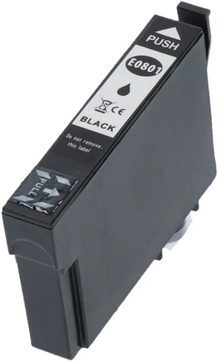 PrintAbout Inktcartridge T0801 Zwart - 13ml - Epson