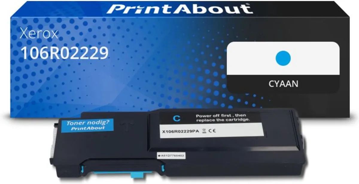 PrintAbout Xerox 106R02229 Toner Cyaan - 8.800 pagina's