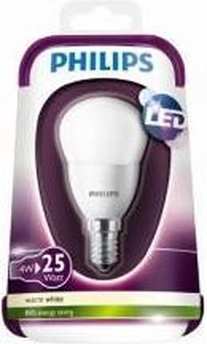 Philips LED E14 4W (25W) Kogel Mat Warm Wit