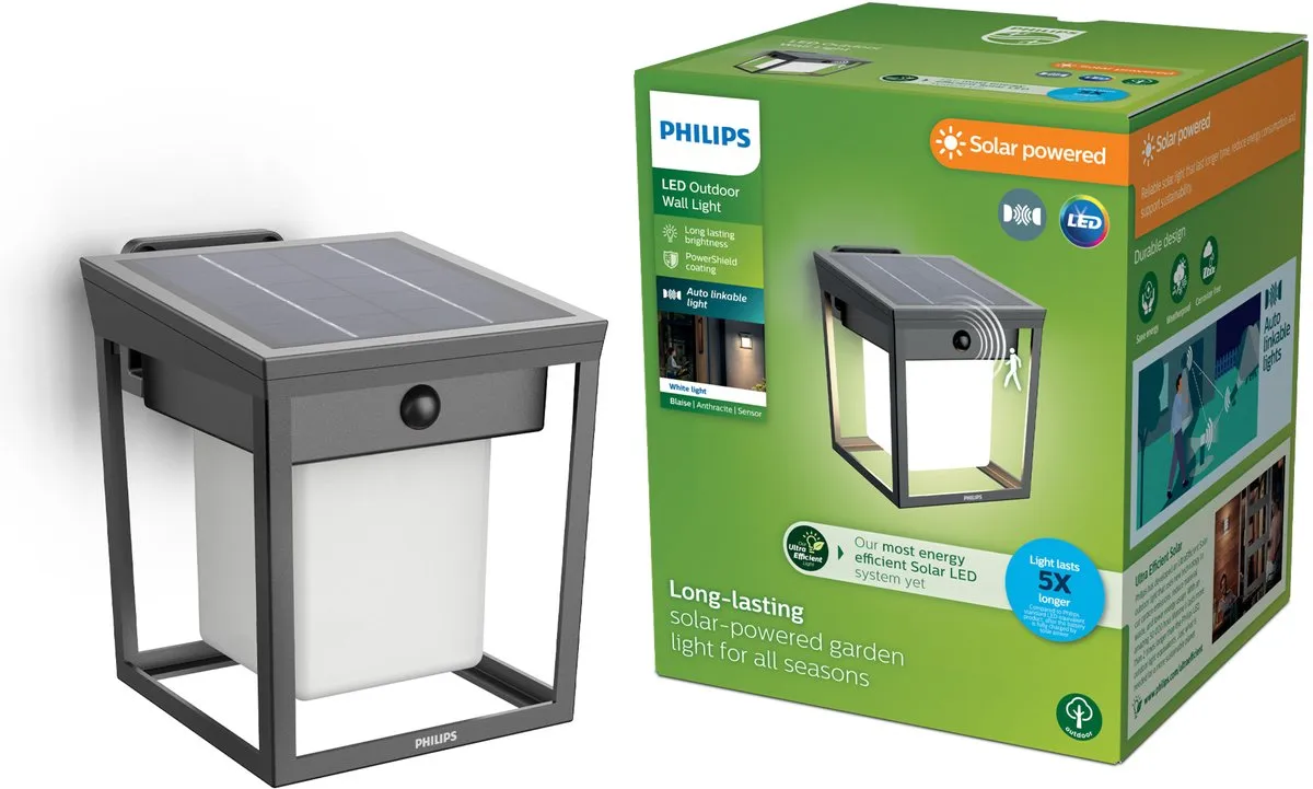 Philips Blaise Wandlamp Zonne-energie 1.5W