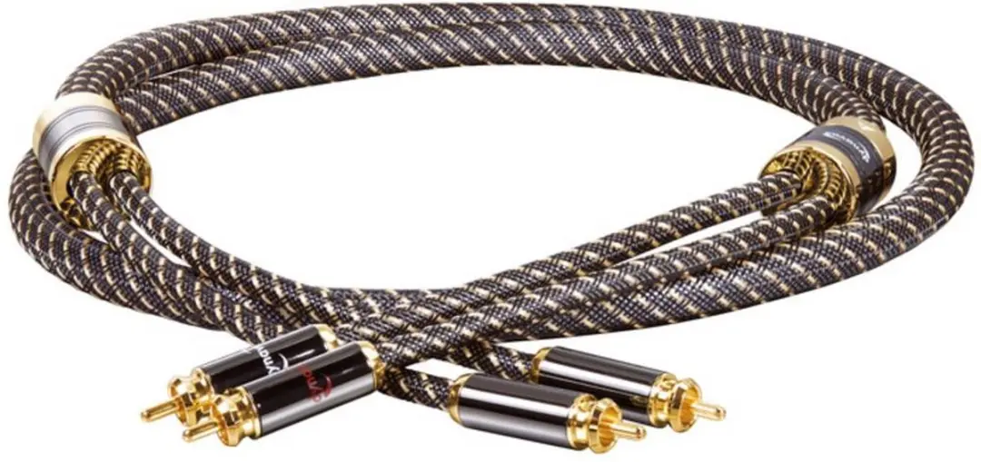 Dynavox Black Line Audio Verbindingskabel [2x Cinch-stekker
