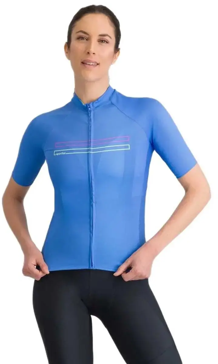 Sportful Starlight 2 Korte Mouw Wielertrui Blauw S Vrouw
