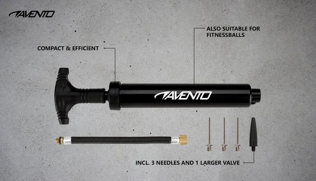 Avento Ballenpomp Double Action - Zwart/Wit - afbeelding 4 van 6