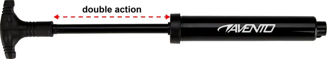 Avento Ballenpomp Double Action - Zwart/Wit - afbeelding 3 van 6