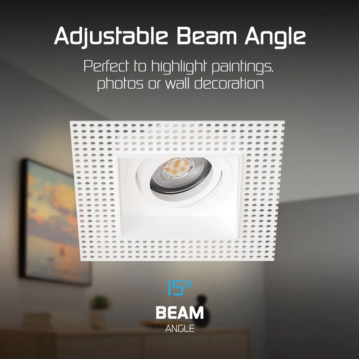 LEDVION Trimless LED Inbouwspot 130x130mm - 6 Stuks - Wit - 2700K - 3W - afbeelding 6 van 6
