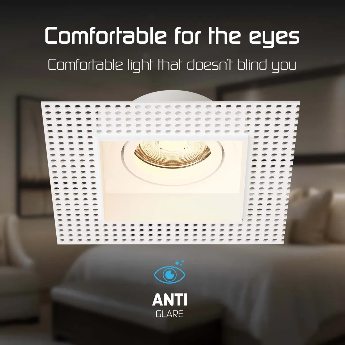 LEDVION Trimless LED Inbouwspot 130x130mm - 6 Stuks - Wit - 2700K - 3W