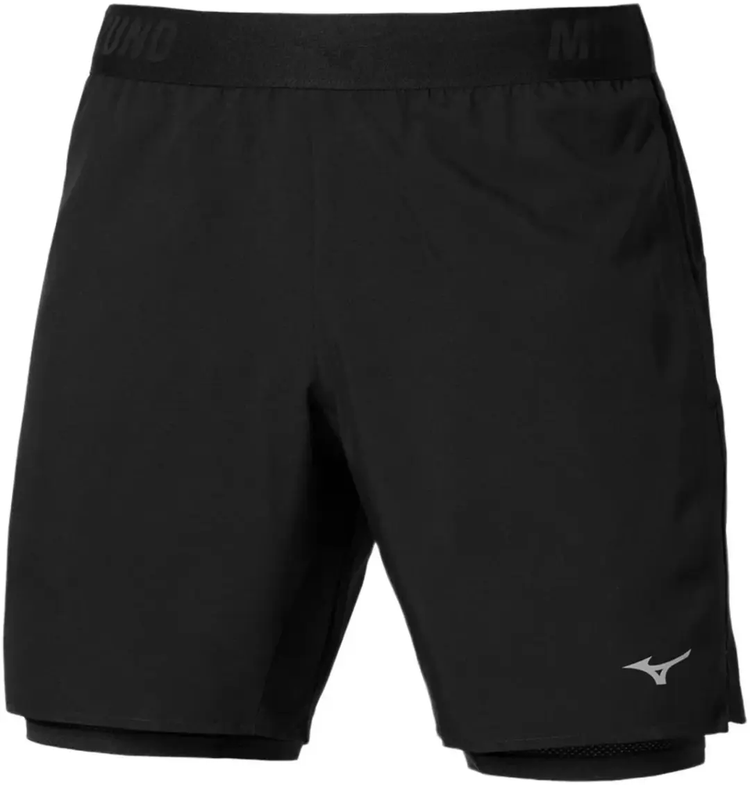 Mizuno Core 7.5in 2-in-1 Korte Broek Zwart XL Man