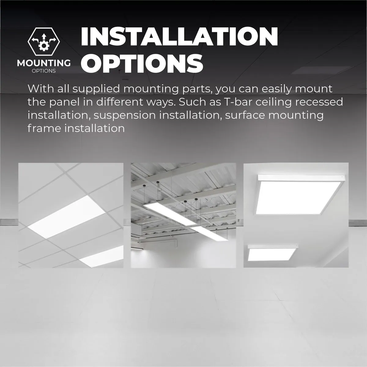 LEDVION Inbouwframe LED Paneel 120x30cm Wit