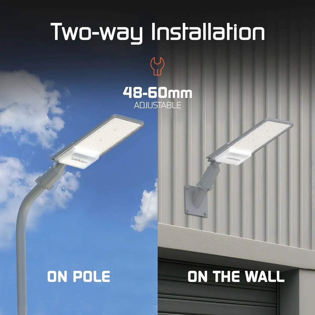 Ledvion LED Straatlamp 30W 6500K - IP65