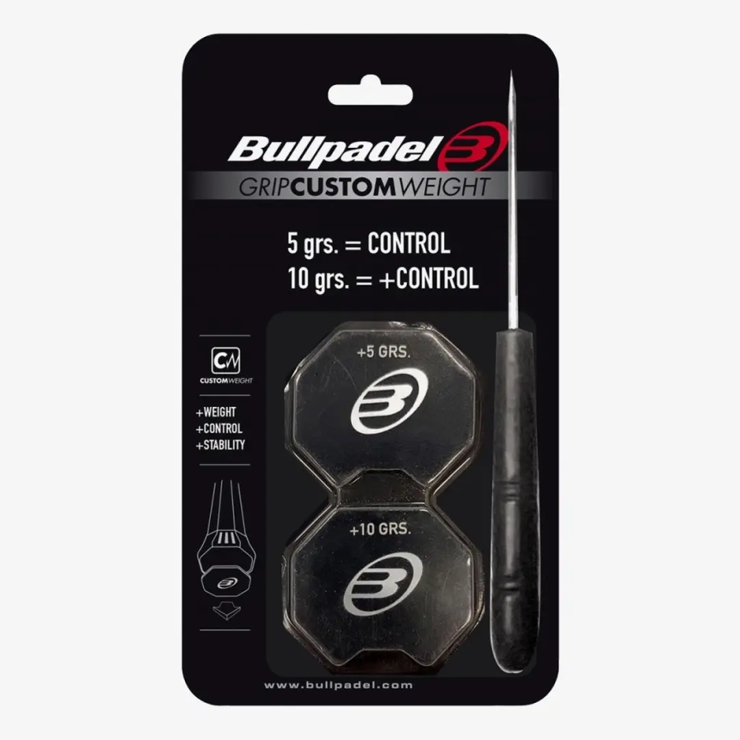 Bullpadel Grip Custom Weight 5/10gr - 2 Stuks - Zwart