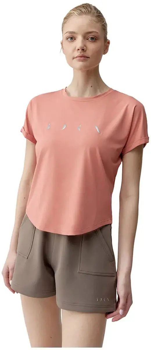 Born Living Yoga Azami T-shirt Met Korte Mouwen Oranje,Roze S Vrouw