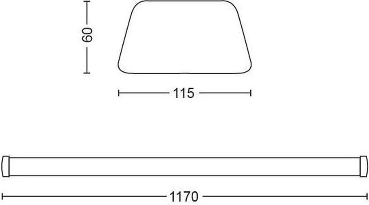 Philips Projectline Batten W12L117 LED Armatuur 5300lm - afbeelding 6 van 6
