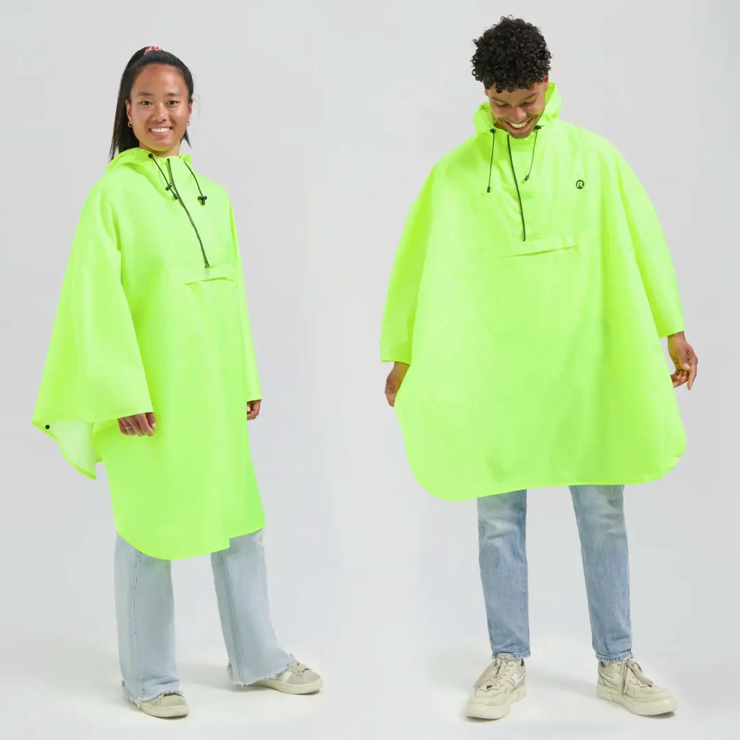 Rogelli Commuter Core Dames en Heren Fiets Regenponcho - Fluor