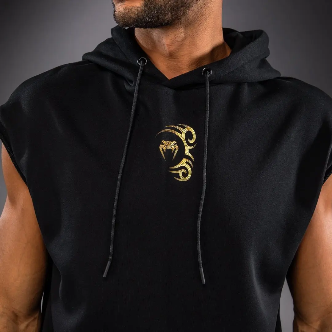 Venum Mike Tyson Tiger Mouwloze Hoodie - Zwart/Goud XL