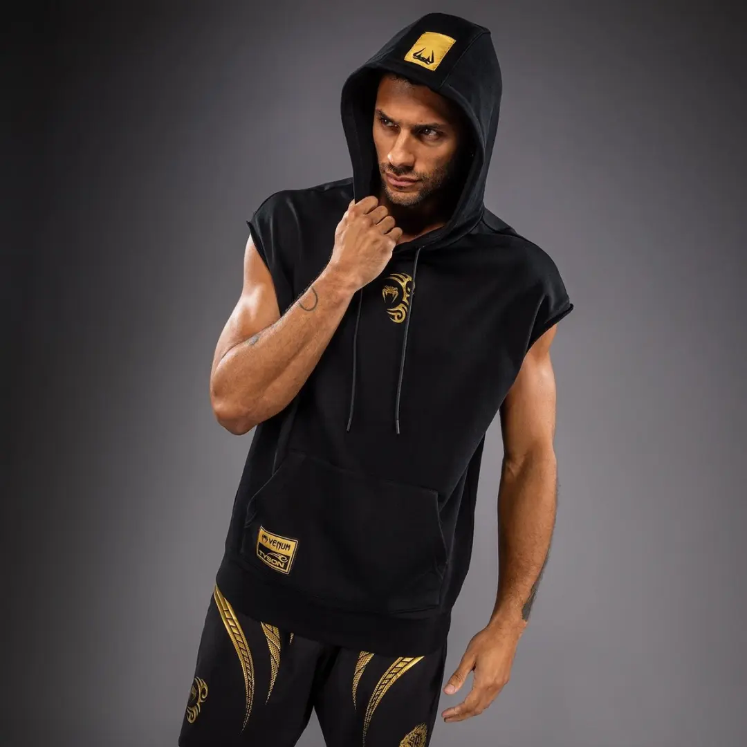 Venum Mike Tyson Tiger Mouwloze Hoodie - Zwart/Goud XL