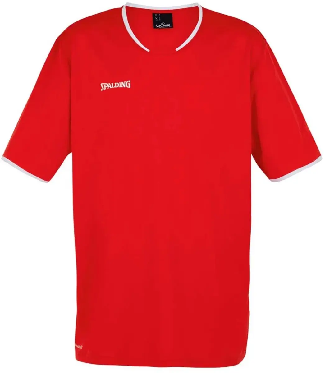 Spalding Move Shooting Shirt Korte Mouw - XXXL - Rood/Wit - afbeelding 2 van 2