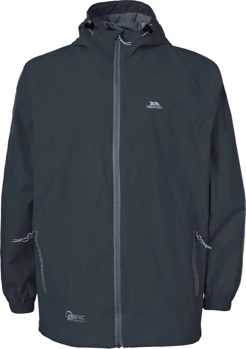 Trespass Adults Unisex Qikpac Packaway Waterproof Jacket (Flint)