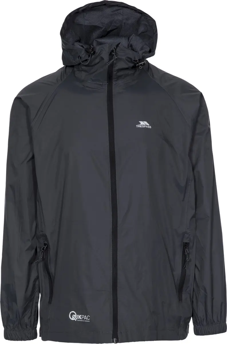 Trespass Qikpac Packaway Waterproof Jacket - Flint - afbeelding 4 van 6