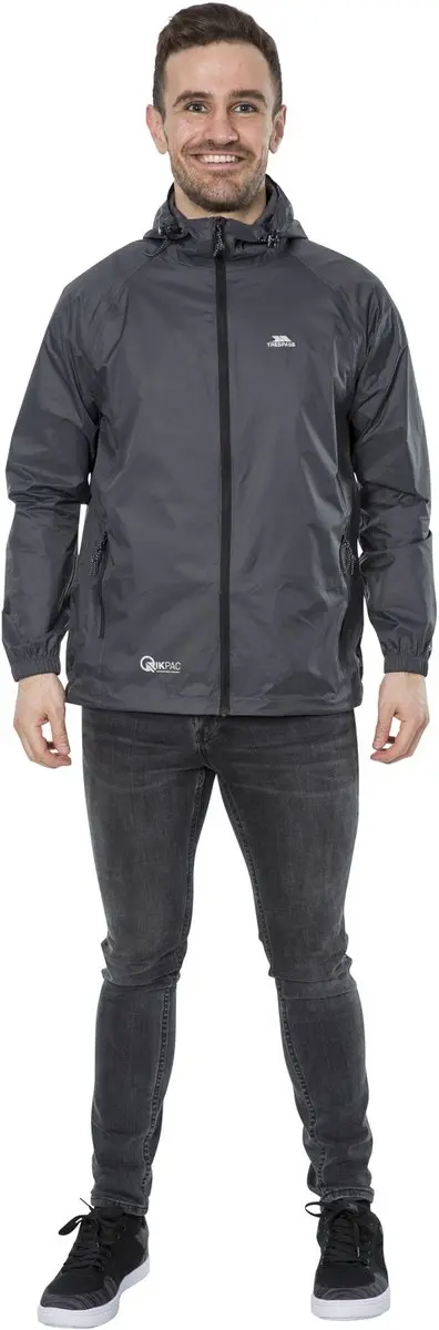 Trespass Qikpac Packaway Waterproof Jacket - Flint - afbeelding 3 van 6