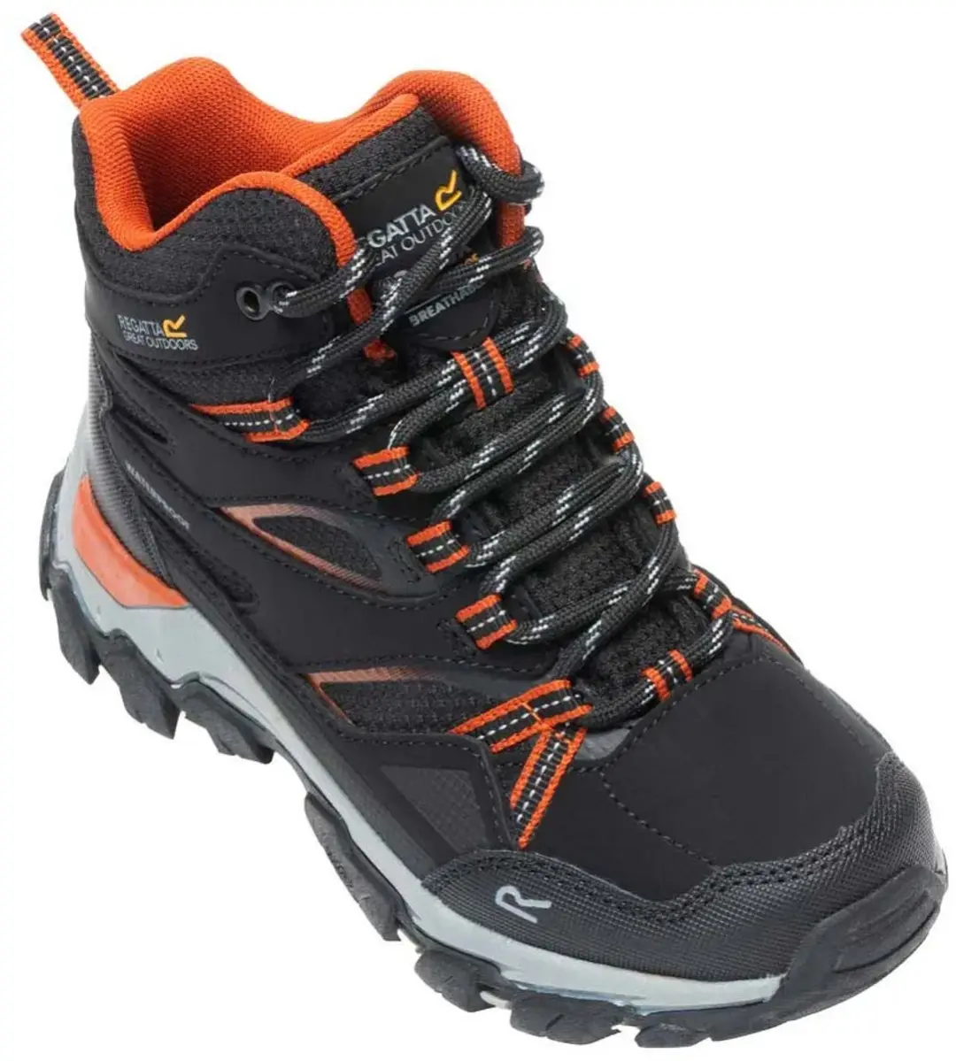 Regatta Holcombe III Wandelschoenen - 33 Meisje - Zwart - afbeelding 2 van 4