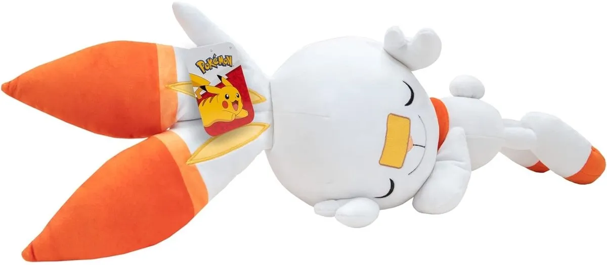 Pokémon Pluche Slapende Scorbunny 45cm