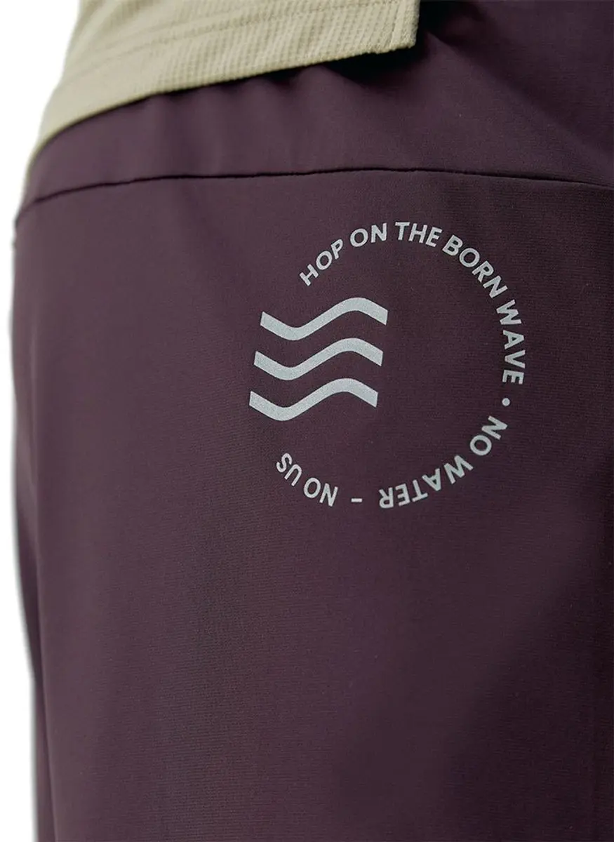 Born Living Yoga Orinoco Korte Broek - Deep Garnet XL