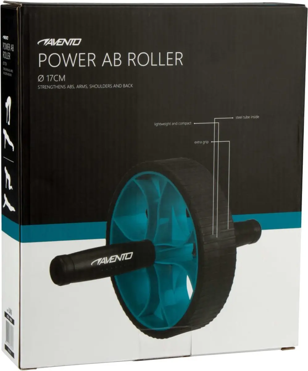 Avento Power Ab-Roller - Zwart/Blauw