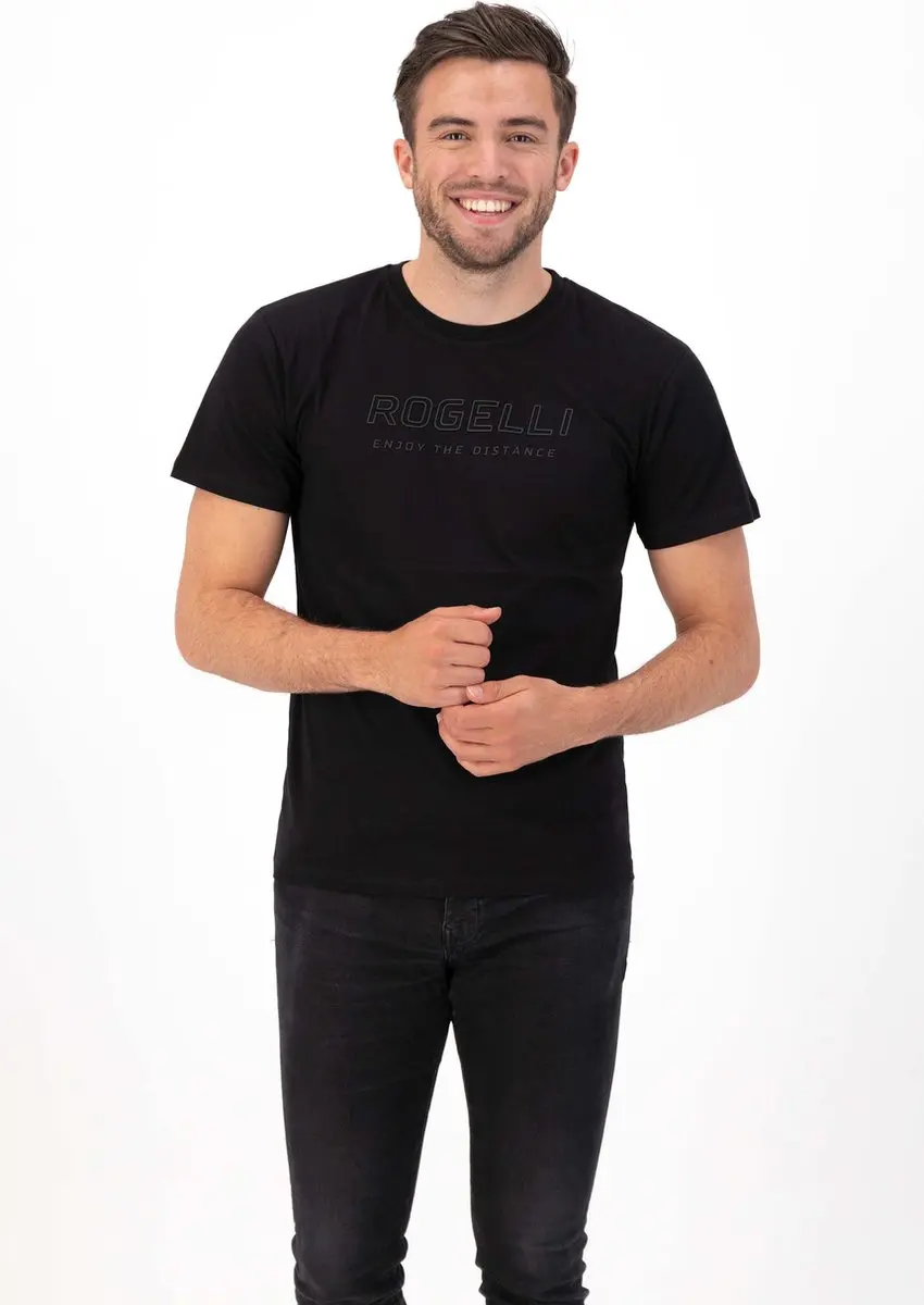 Rogelli Logo Heren Sportshirt Korte Mouw XL - Zwart - afbeelding 6 van 6