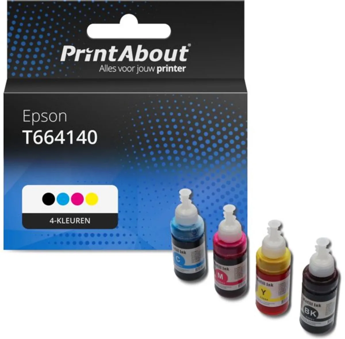 PrintAbout Epson T664140 Inktcartridge 4-kleuren