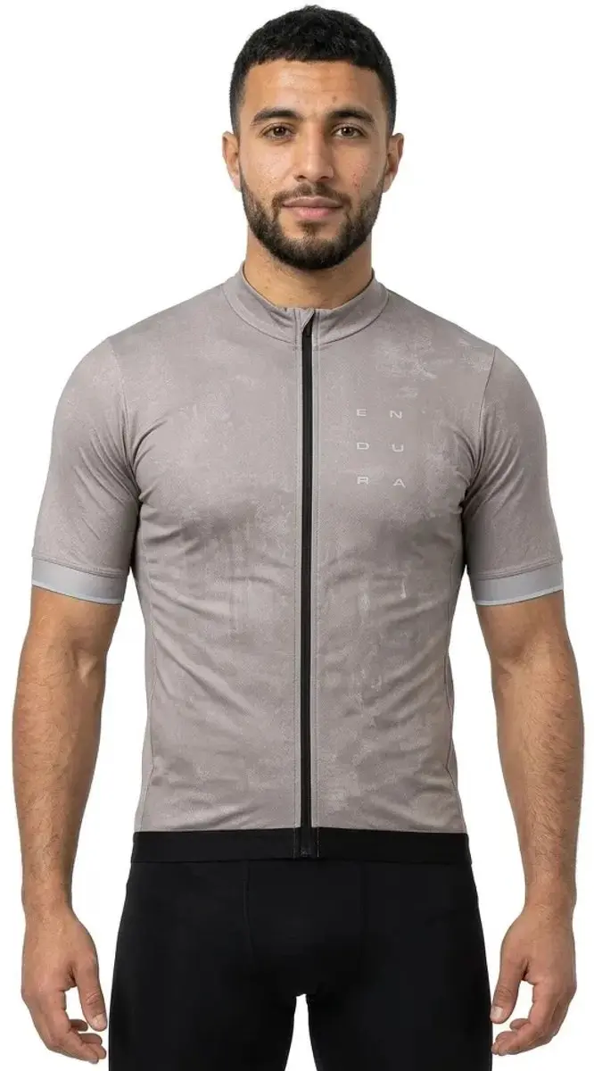Endura Fs260 Print Korte Mouw Wielertrui Grijs XL Man