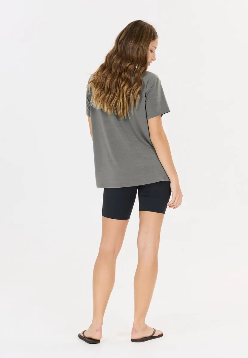 Athlecia Lizzy W Slub S/S Training T-shirt Dames - Grijs
