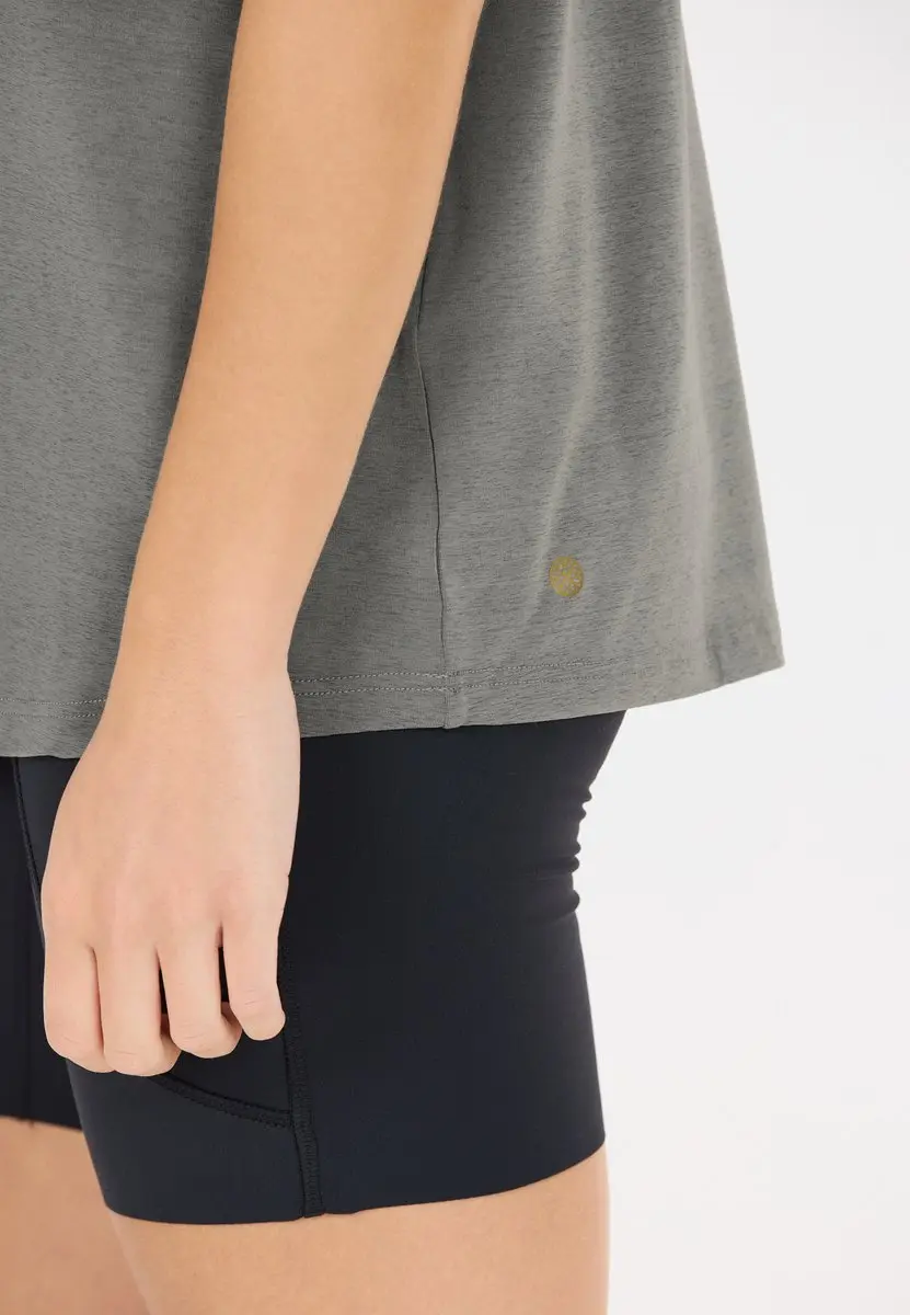 Athlecia Lizzy W Slub S/S Training T-shirt Dames - Grijs