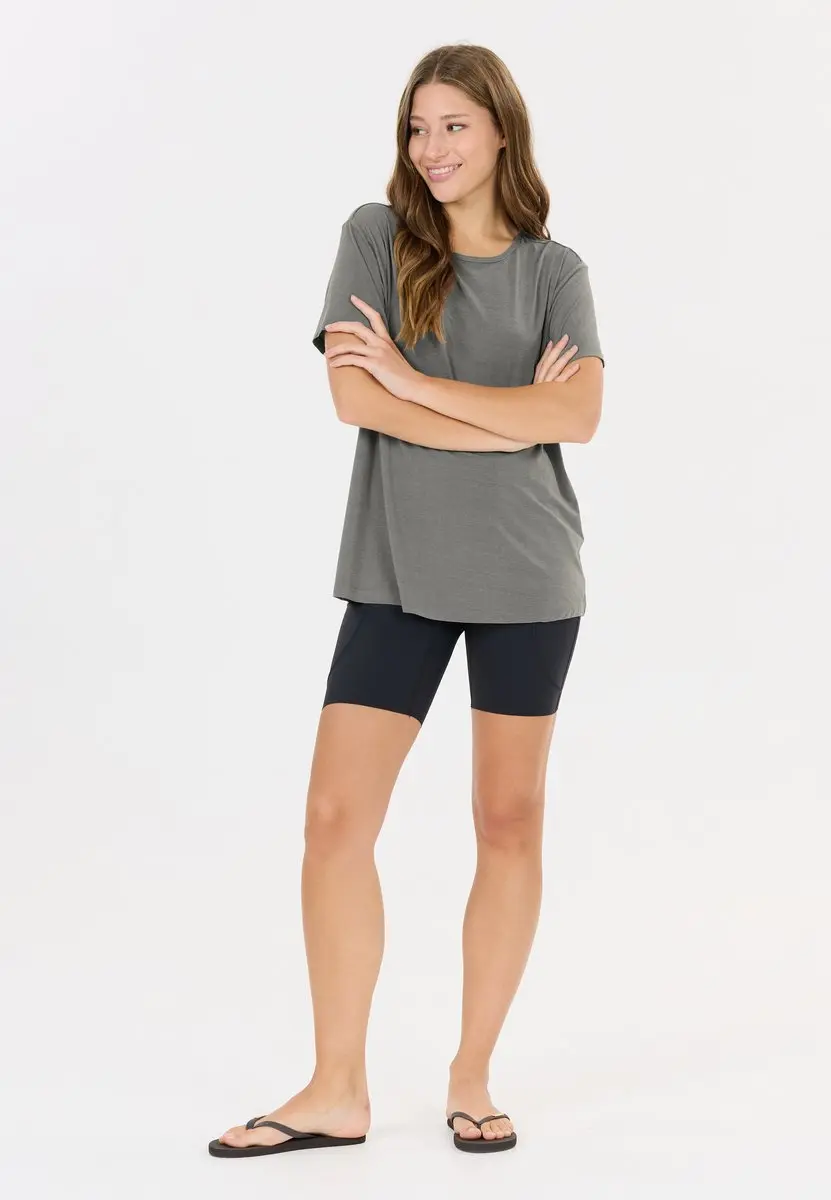 Athlecia Lizzy W Slub S/S Training T-shirt Dames - Grijs