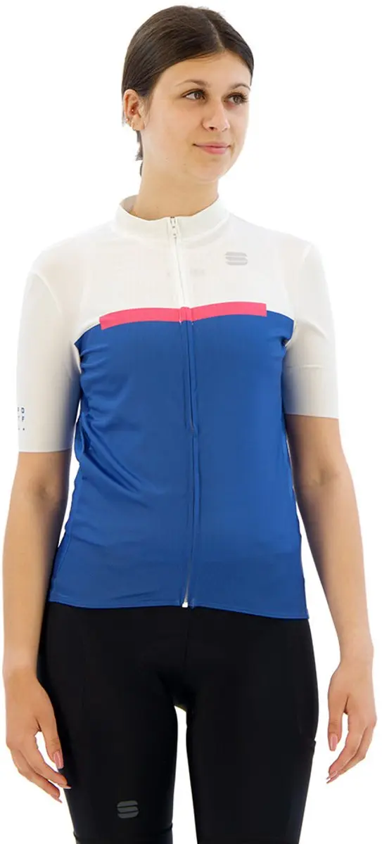 Sportful Pista Korte Mouw Wielertrui Blauw M Vrouw