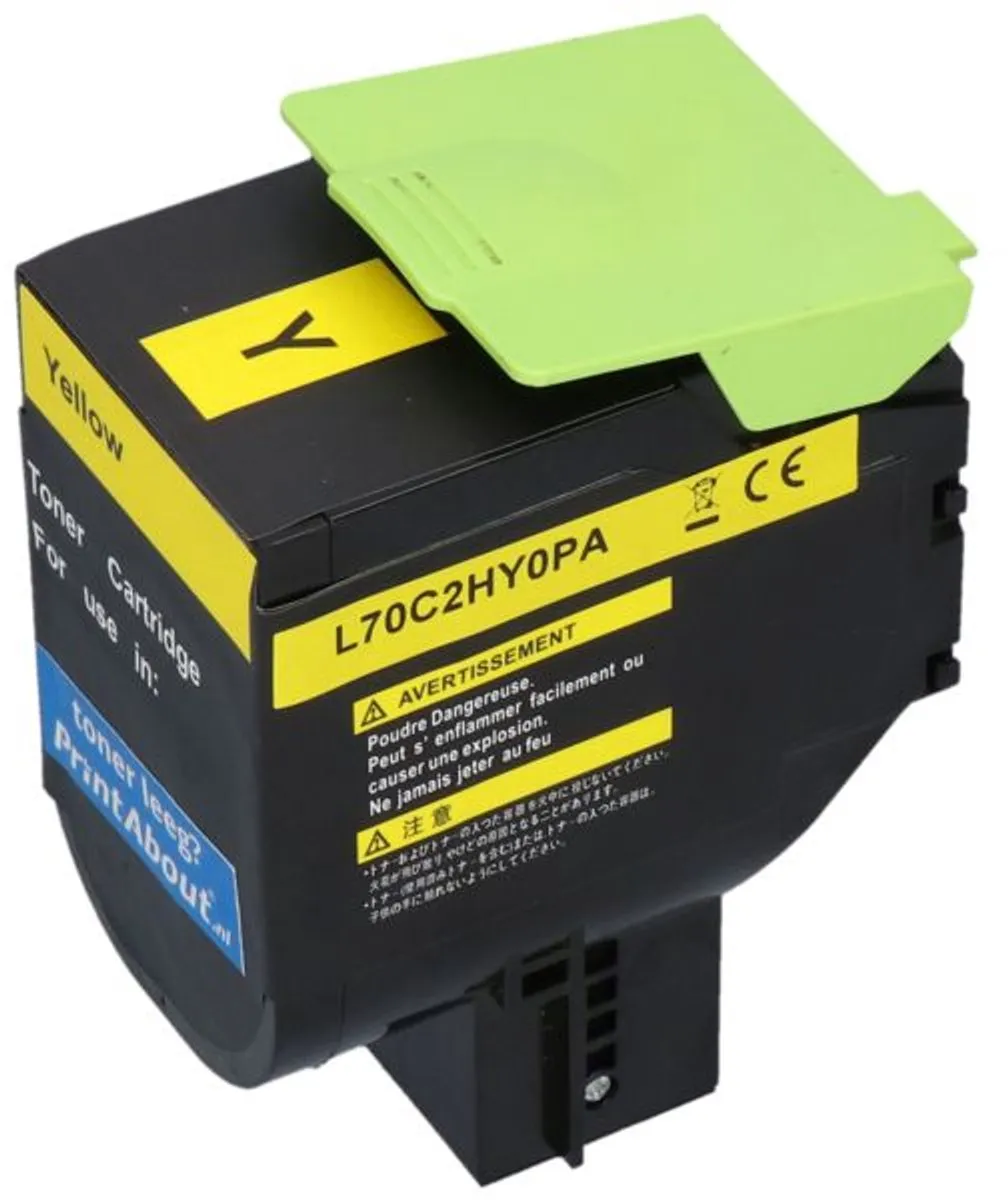 PrintAbout Lexmark 70C2HY0 Toner Geel - 3.500 pagina's