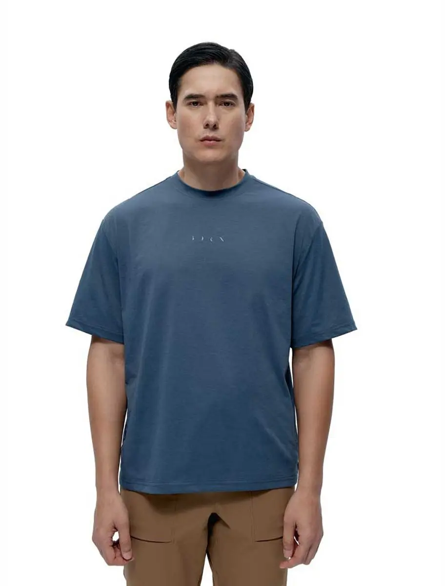 Born Living Yoga Fawn T-shirt Met Korte Mouwen Blauw XL Man