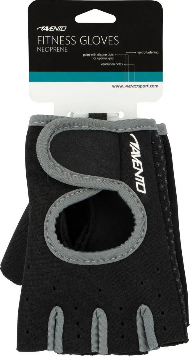 Avento Fitness Handschoenen Neopreen L/XL - Zwart/Grijs